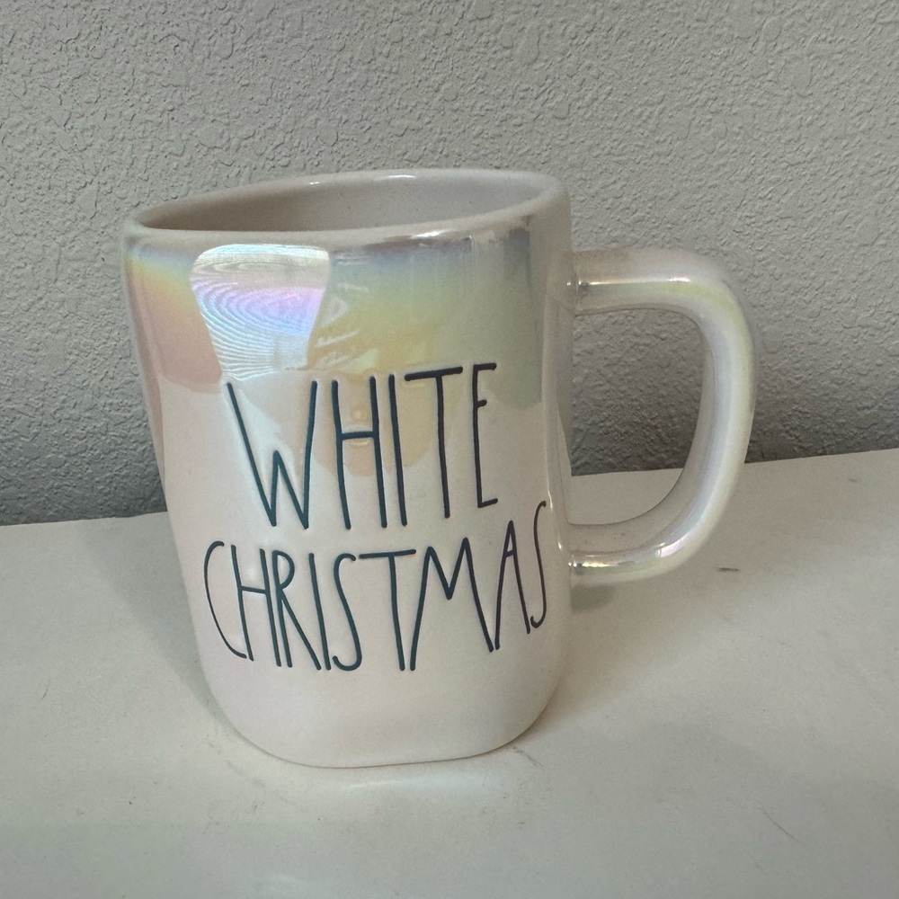 Rae‎ Dunn Iridescent White Christmas Mug